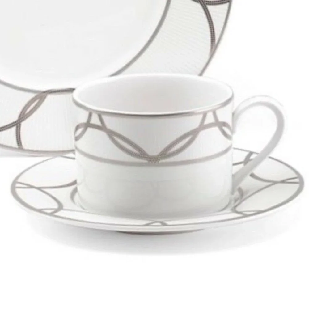 new Mikasa Platinum Wedding Ring 💍 Tea Cup & Saucer from the 